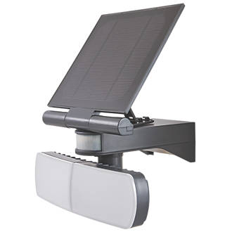 LAP  LED Solar Floodlight With PIR Sensor Charcoal