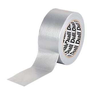 Diall Cloth Tape 27 Mesh Silver 25m x 50mm