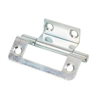 Zinc-Plated  Double Cranked Hinges 50 x 35mm 2 Pack