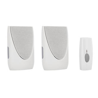 Byron   Wireless Doorbell Kit with Portable & Plug-In Chimes White