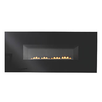 Focal Point Midnight Black Rotary Control Gas Wall-Mounted Flueless Fire