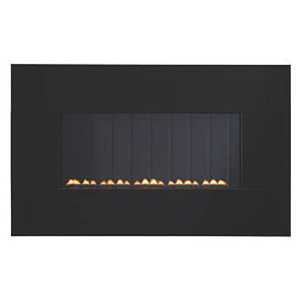 Focal Point Piano Black Rotary Control Gas Wall-Mounted Flueless Fire