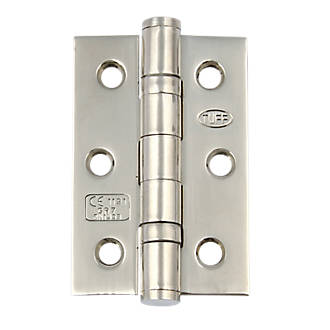 Hafele Satin Stainless Steel Grade 7 Fire Rated Butt Hinge 76 x 51mm 2 Pack