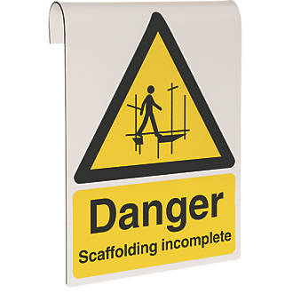 "Danger Scaffolding Incomplete" Sign 500 x 300mm