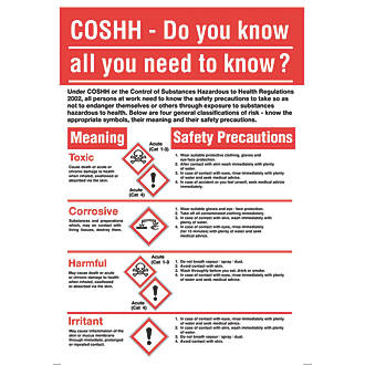 COSHH Safety Poster 600 x 420mm