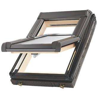 Site   Manual Centre-Pivot Lacquered Natural Pine  Roof Window Clear 540 x 780mm