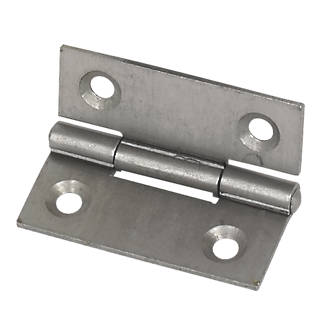 Self-Colour  Steel Fixed Pin Hinges 40 x 33mm 2 Pack