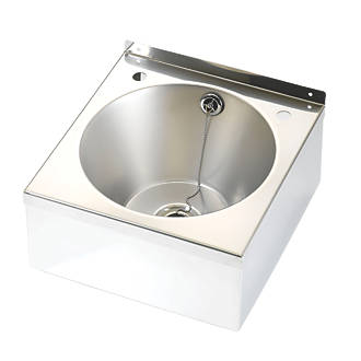 Franke Model B Wall-Hung Wash Basin 2 Tap Hole Stainless Steel 1 Bowl 345 x 185mm