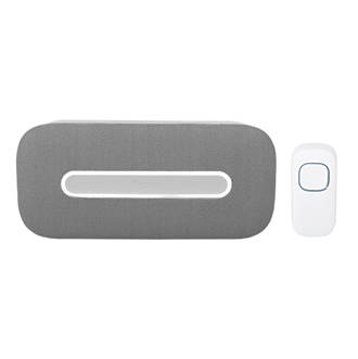 Byron Pro Slider Battery-Powered Wireless Doorbell with Smart & Video Capability White/Grey