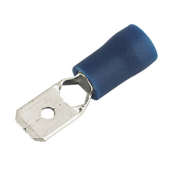 Insulated Blue 1.5-2.5mm² Push-on (M) Crimp 100 Pack
