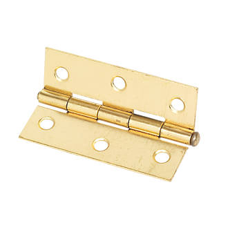 Electro Brass  Steel Loose Pin Hinges 76 x 29mm 2 Pack