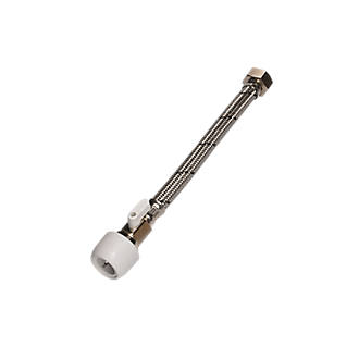 Hep2O Push-Fit Flexible Tap Connectors with Valve ¾" x 22mm x 300mm 2 Pack