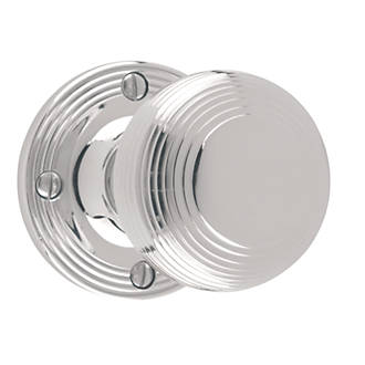 Carlisle Brass Rimmed Mortice Knobs Pair Polished Chrome 52mm